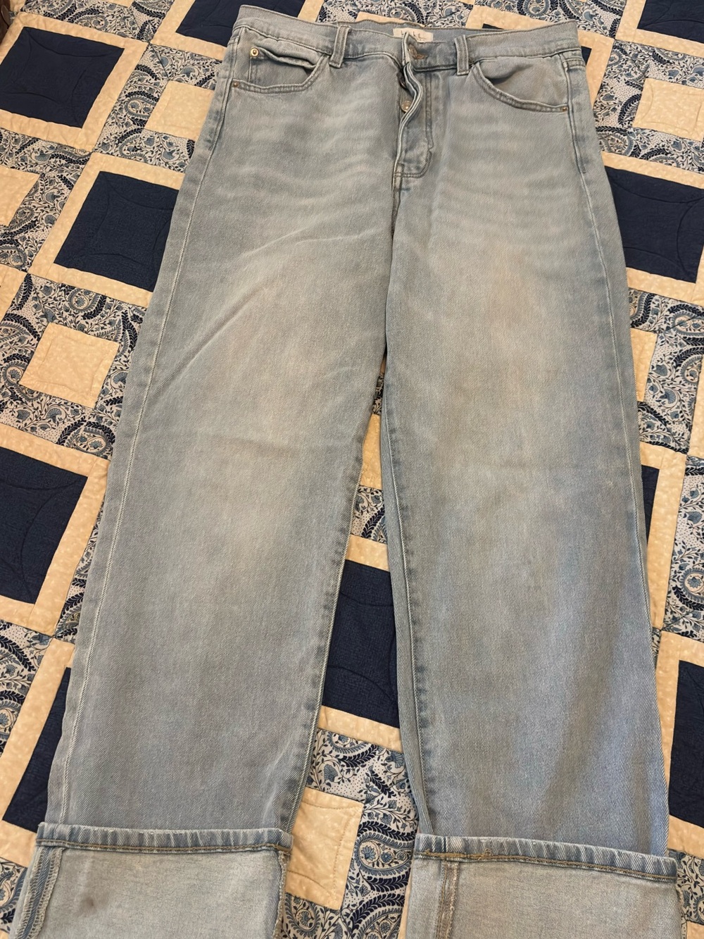 Women's Light Blue Cropped Ankle Jeans - Casual Straight Leg